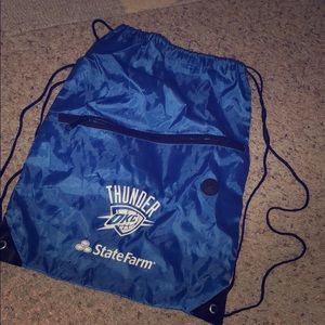 Blue Thunder Basketball Drawstring Bag